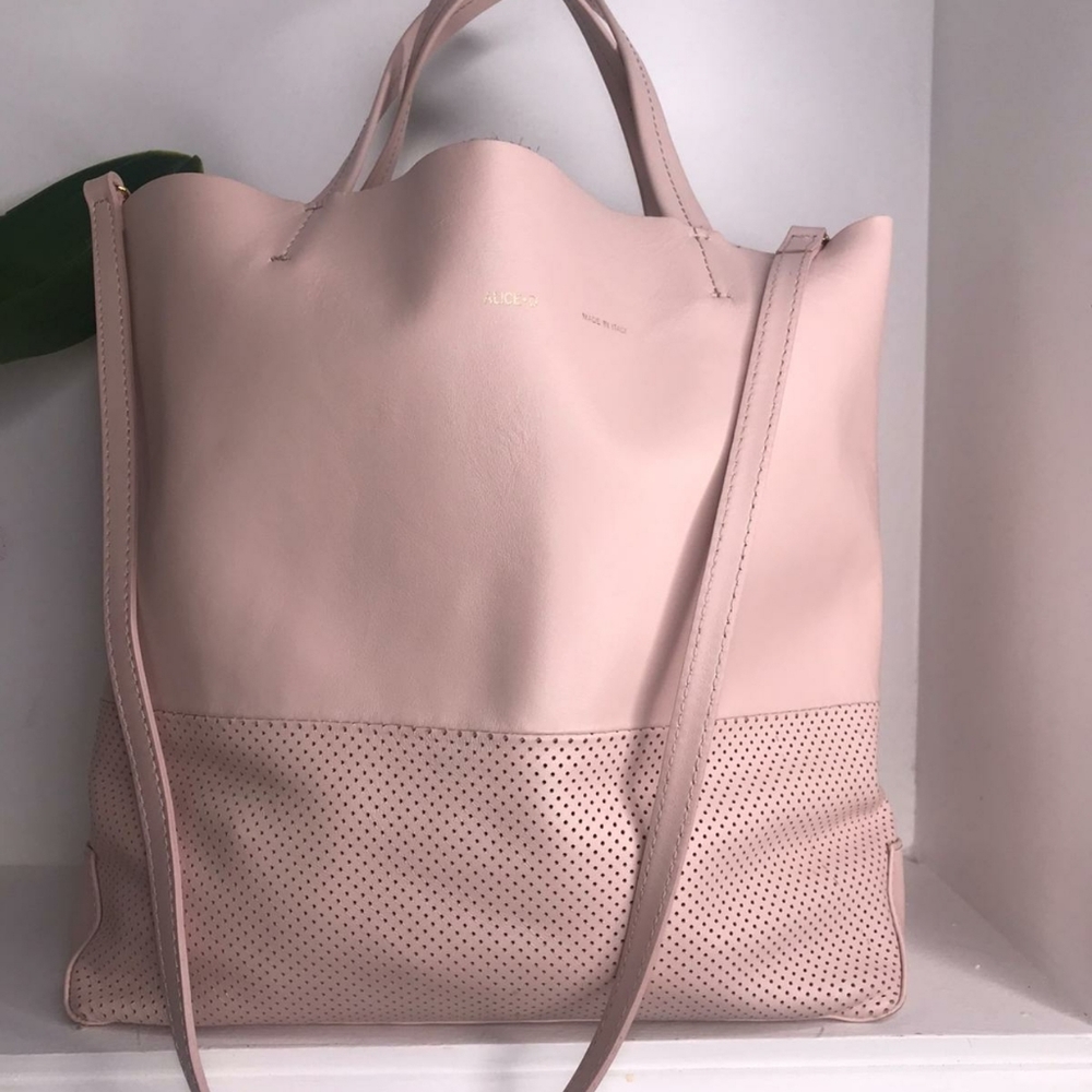 Alice D perforated Leather Tote